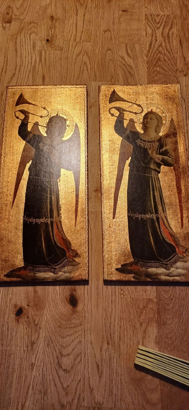 Statuette: 2 Schöne Engelfiguren auf  Holz – Usato da Flawil venduto da Naphtali 9