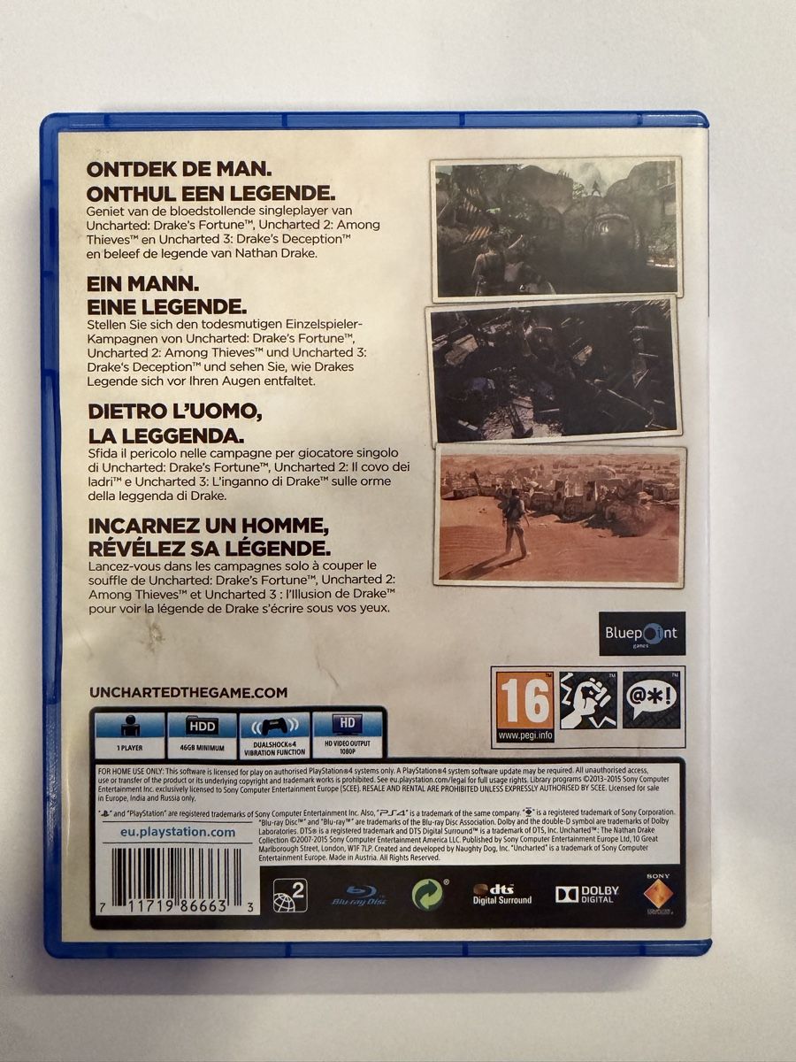 Sony Giochi: Uncharted 1-3 Collection Ps4 Game – Usato da Hendschiken venduto da Jamie2006 1