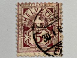 1894, Faserpapier, KZ B, ZNr. 60B, gestempelt