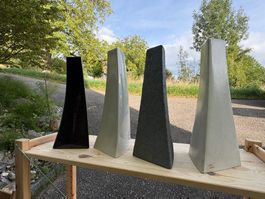 4 wunderschöne Dekovasen Keramik, speziell, neu