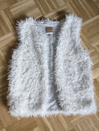 Gilet blanc fausse fourrure MANOR taille 146/152 occasion
