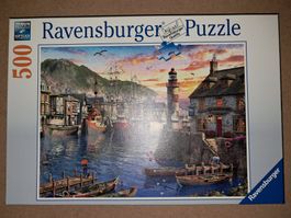 Ravensburger Puzzle 500 Teile, Morgens am Hafen