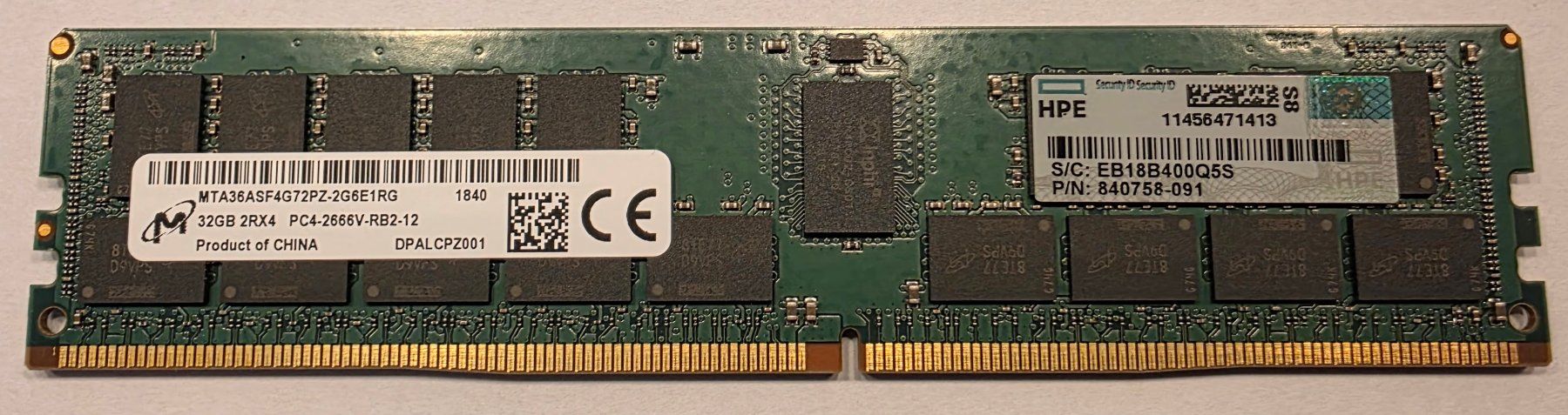 Hewlett Packard Server: HPE 32GB 2Rx4 PC4-2666V RDIMM Modul – Usato da Luzern venduto da Newphyte