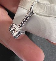 Thor Thors Hammer Marvel Anhänger Charm, Pandora kompatibel