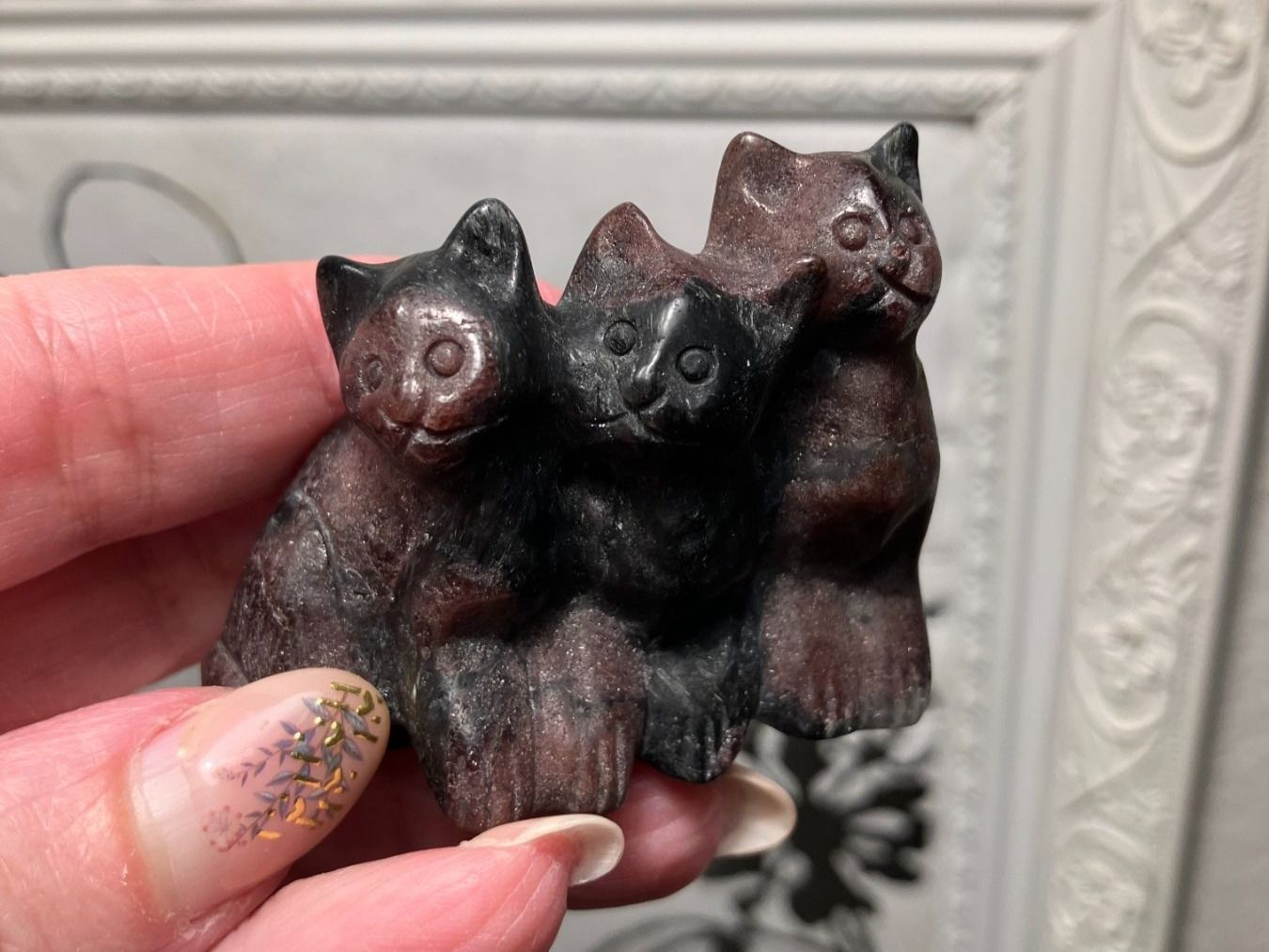 Figuren: RohGranat Katze Statue Edelstein Chat Grenat brut Chatons – Neu (gemäss Beschreibung) aus Prilly von ilyria73