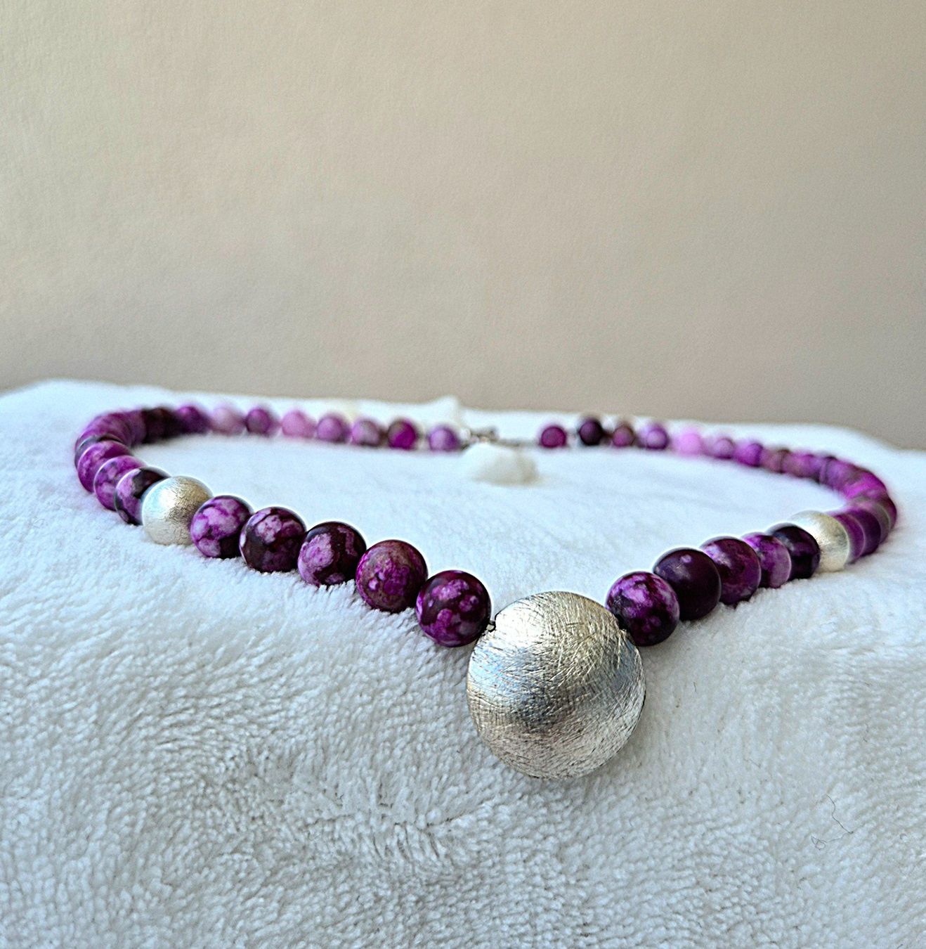 Catenine: Collier Halskette Lepidolith Silber 925  NEU – Nuovo e nell'imballaggio originale da Dielsdorf venduto da kumsch