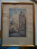 Bild gerahmt Lithographie 42/150 signiert