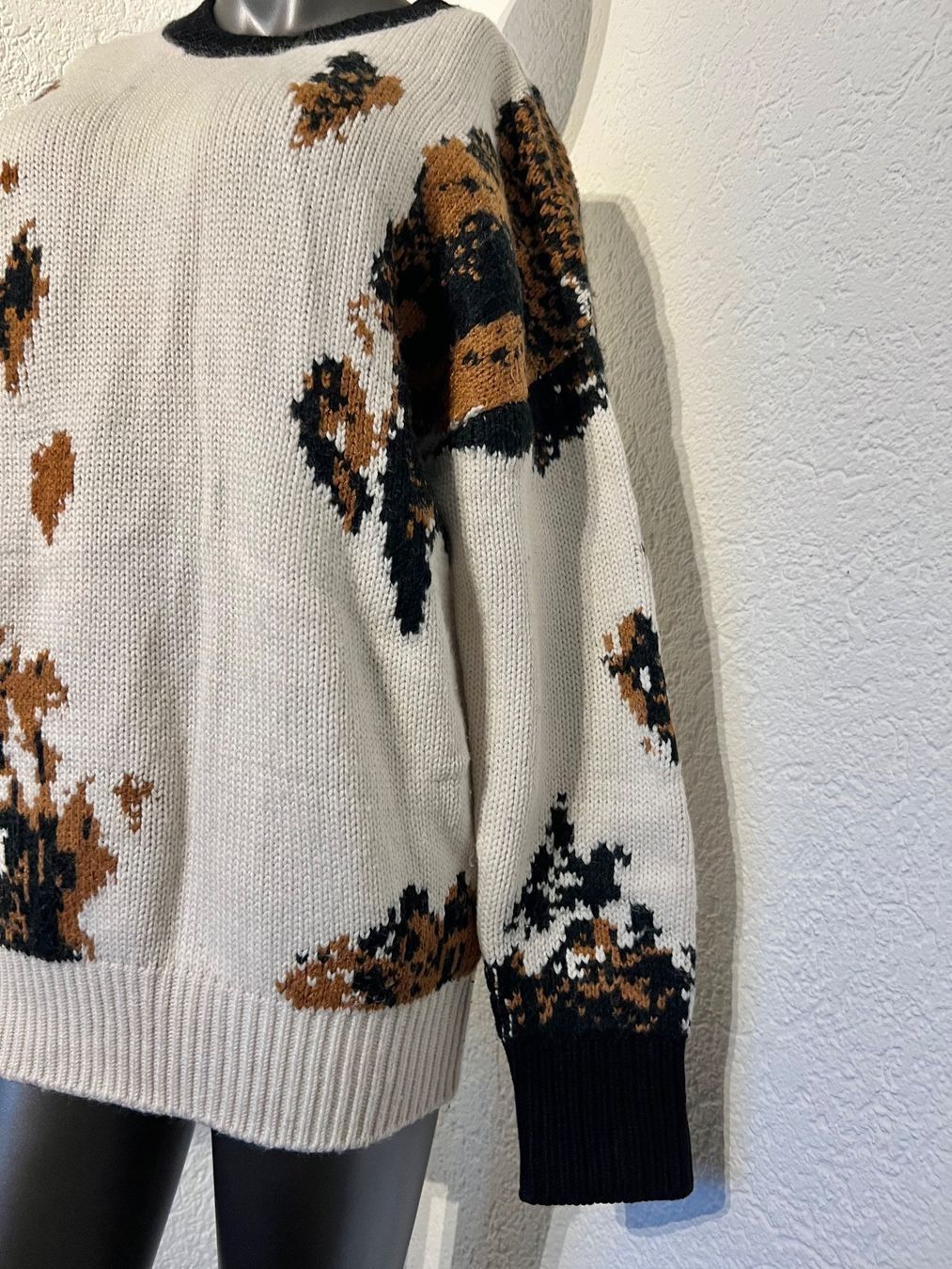 Maglioni & Felpe: Dicker Winter Herbst Pullover Frauen Braun weiß Gr L – Usato da Frenkendorf venduto da Style365 6