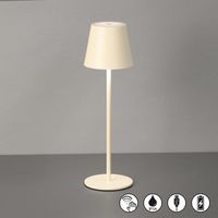 LED Aussen Tischleuchte Beige 37 cm Höhe