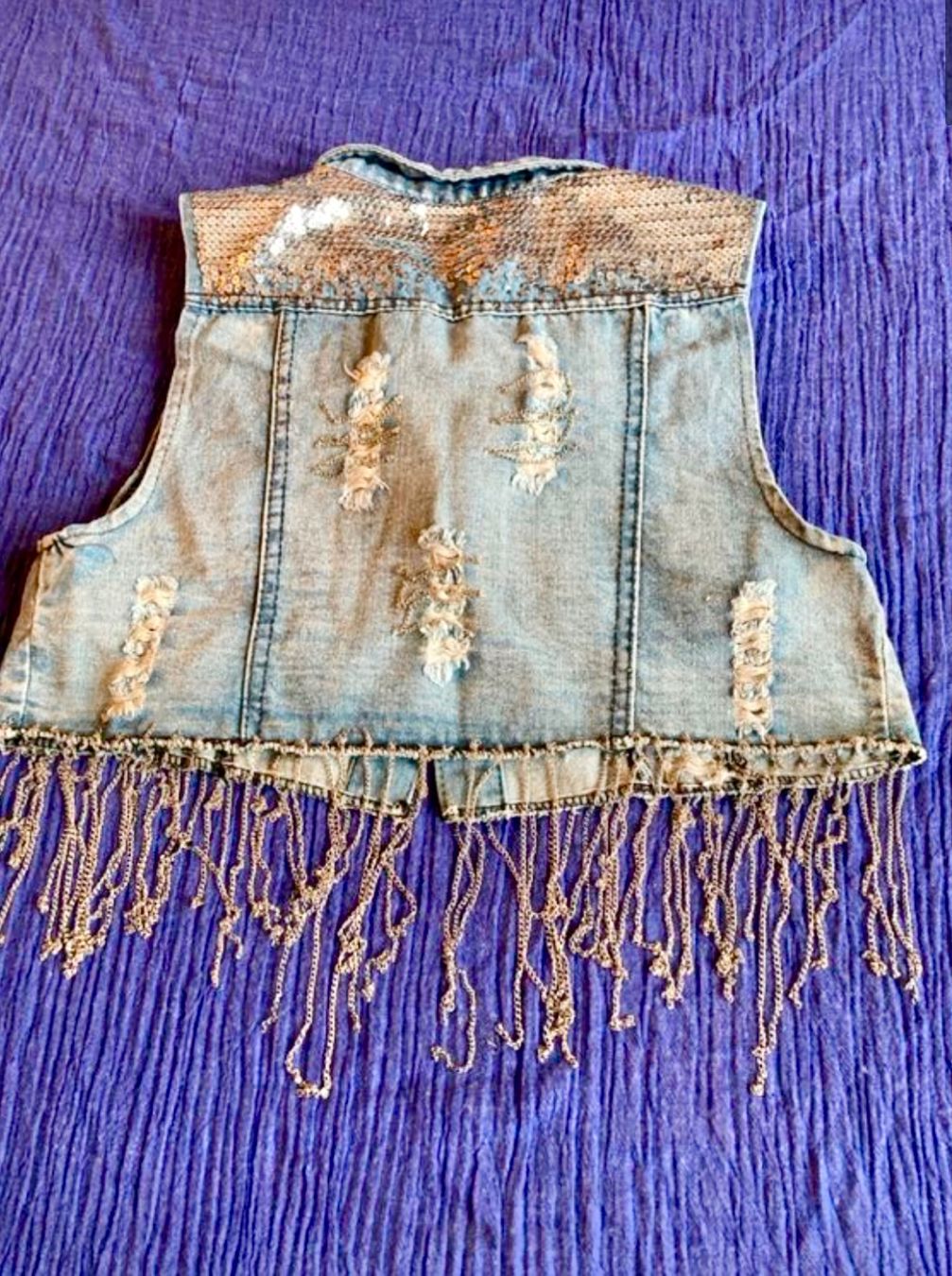 Gilet & Giacche senza maniche: Cherry Koko Damen Jeans Weste Fransen Gr. S – Usato da Pfeffingen venduto da Dimitri1985 2