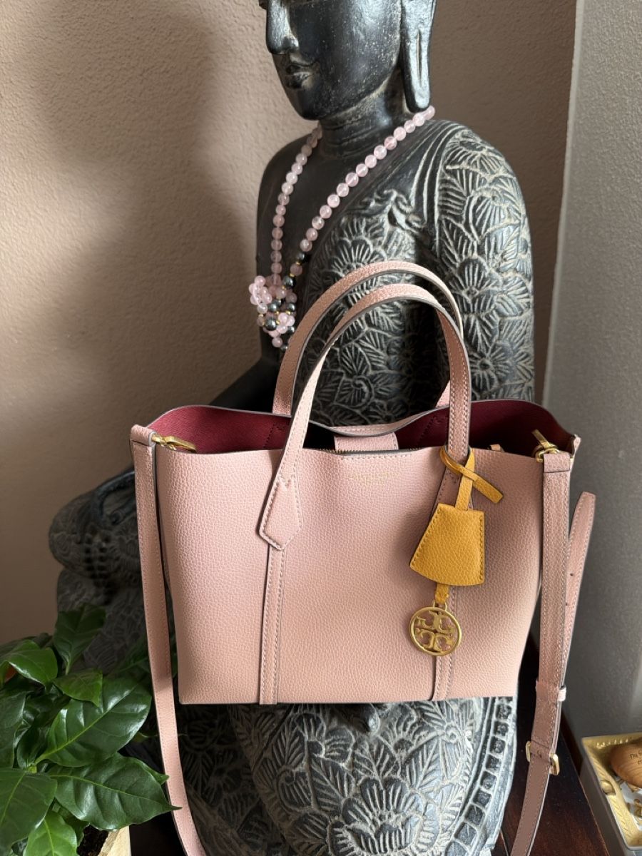 Tory Burch Borse da donna: Tory Burch Perry Small Satchel Pink Moon – Usato da Zürich venduto da bridget66 6