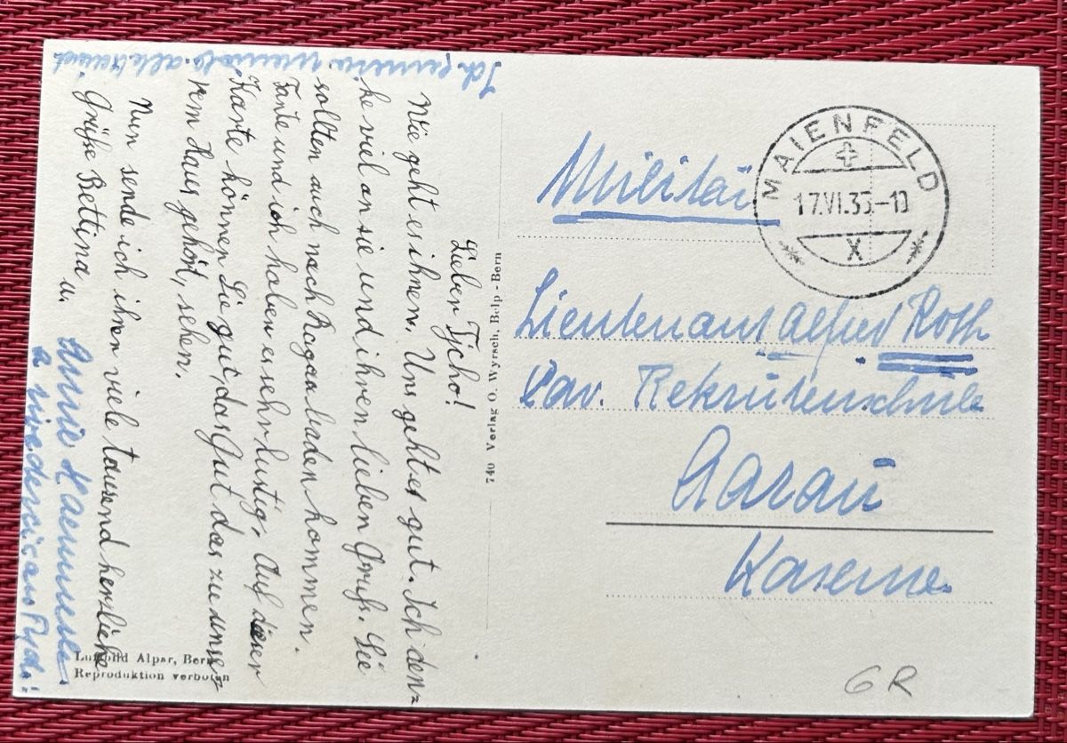 Cartoline postali: Fliegeraufnahme Maienfeld  – Usato da Horw venduto da Tellbub 1