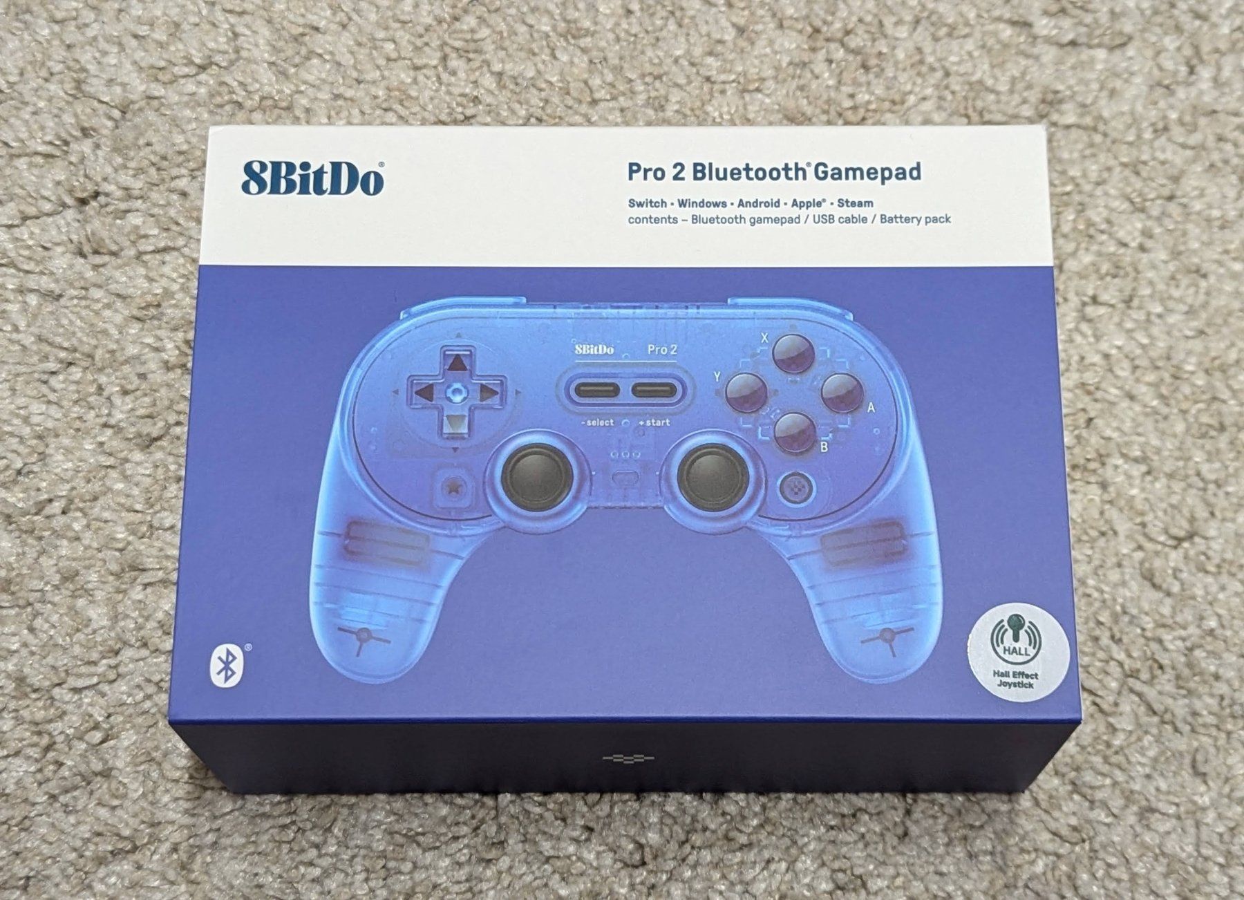 8BitDo Pro 2 Transparent Blue mit Hall Effect Sticks (Neu und ...