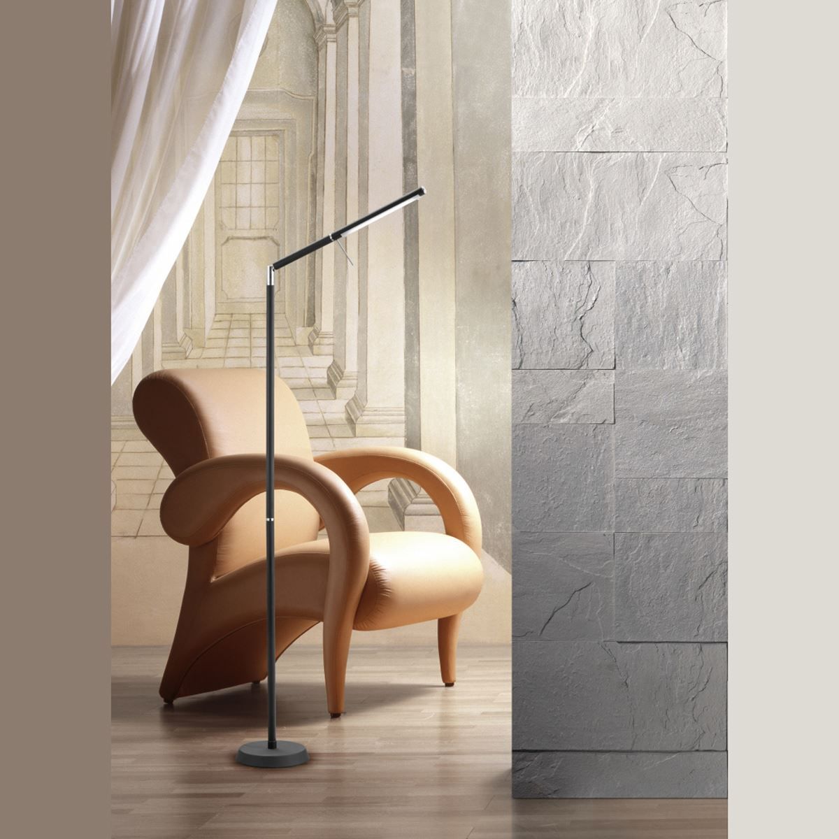Lampen: LED Stehleuchte, Schwarz, 162 cm Höhe – Neu (gemäss Beschreibung) aus Kreuzlingen von Smart-Light 1