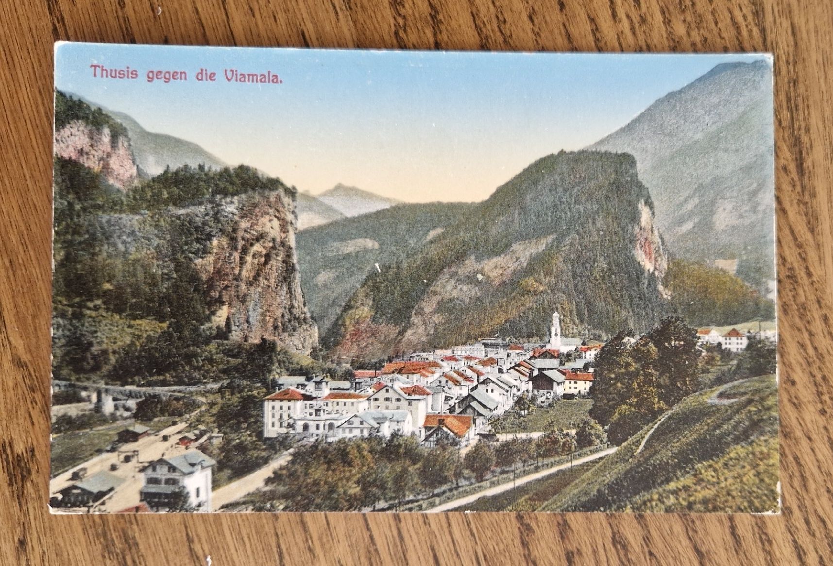 Cartoline postali: Thusis gegen die Viamala – Usato da Ebikon venduto da Donar50