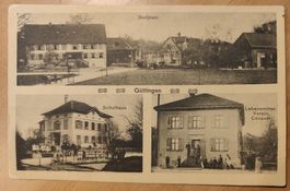 Güttingen Schulhaus, Dorfplatz und Consum um 1915