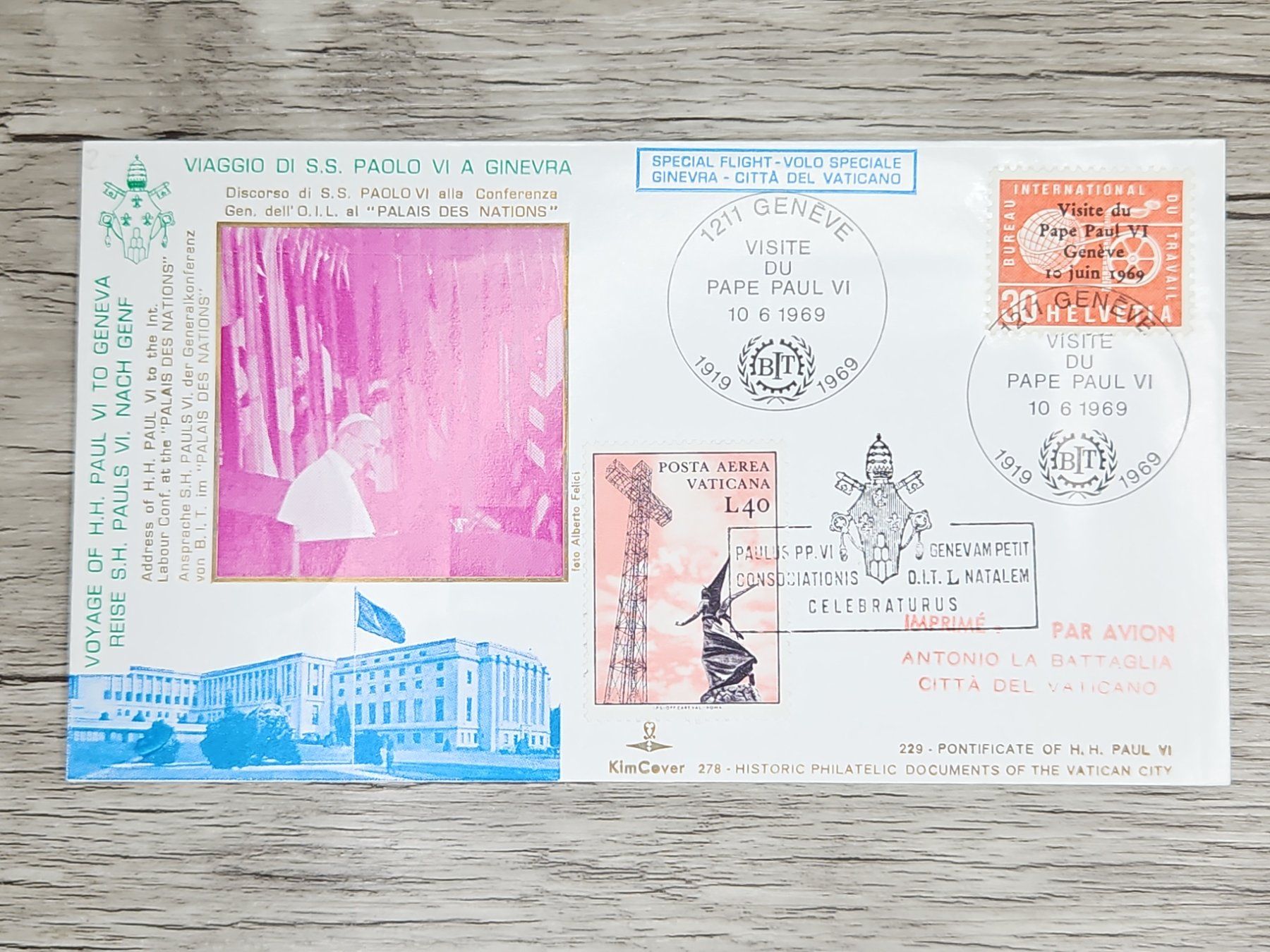 Tutti i francobolli: CL05 Enveloppe + Timbre Suisse 1969 – Usato da Cousset venduto da Patrick_Collections