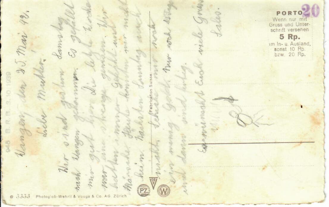 Cartoline postali: Wangen an der Aare – Usato da Hochdorf venduto da Ziegel-16 1