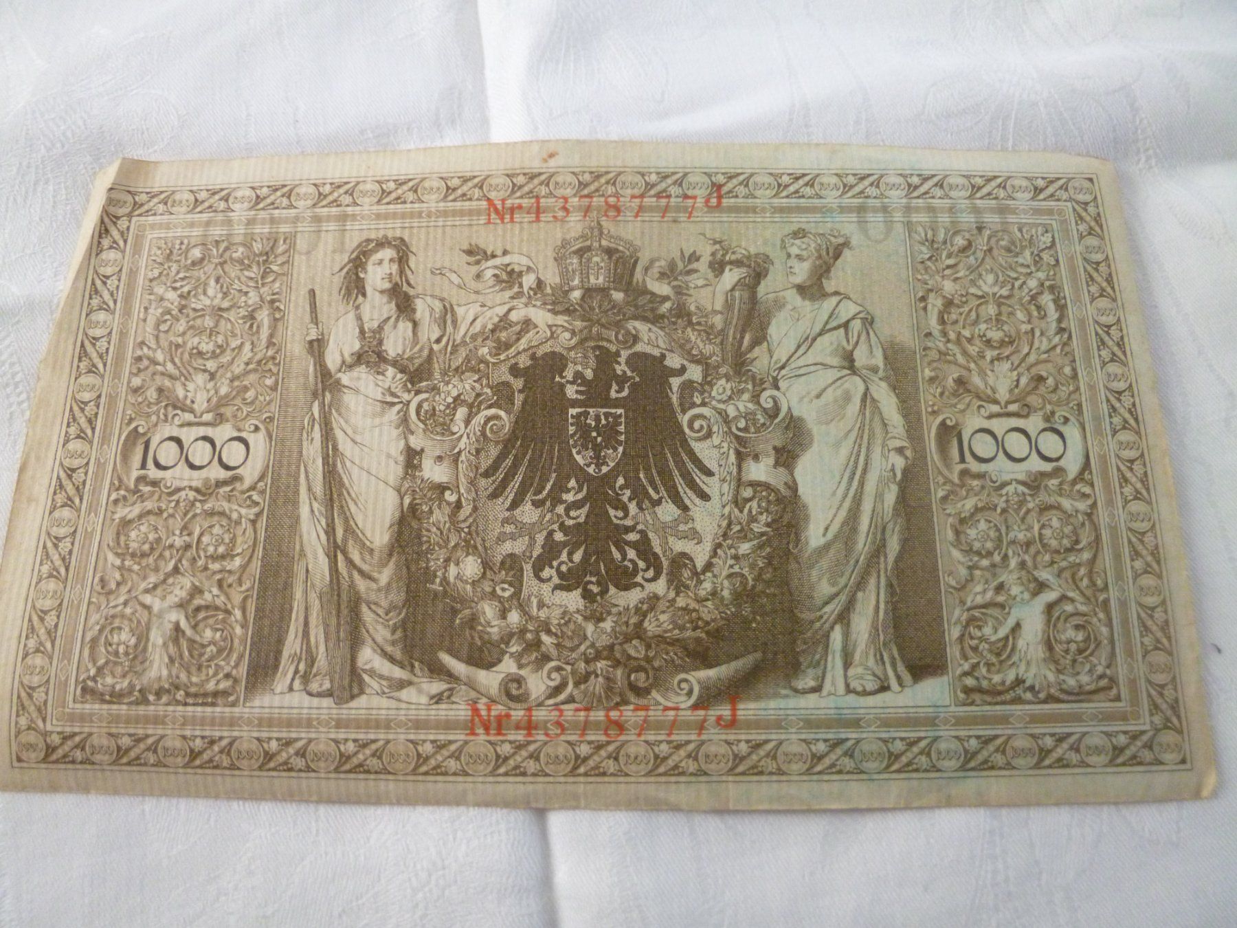 Banknoten: Reichsbanknote 1000 Mark ein Tausend Mark Berlin 1910 – Gebraucht aus Luzern von antikdesign2552 3