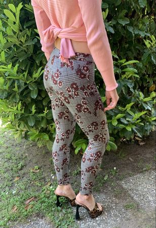 Pantaloni elasticizzati a fiori-tg S/M!👌chic👌vacanze