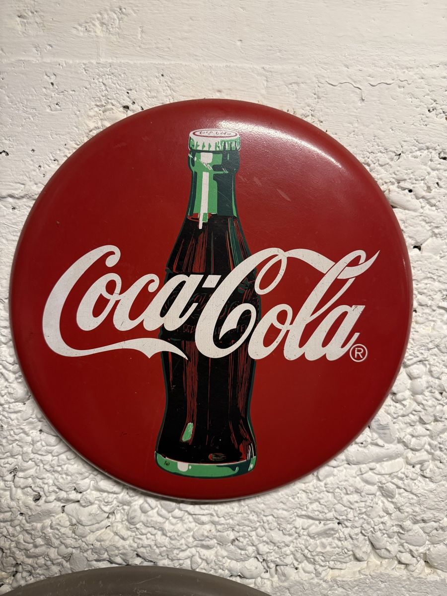Coca-Cola Insegne: Coca-Cola Blechschild Durchmesser 40cm Vintage – Usato da Basel venduto da Stars12355 1