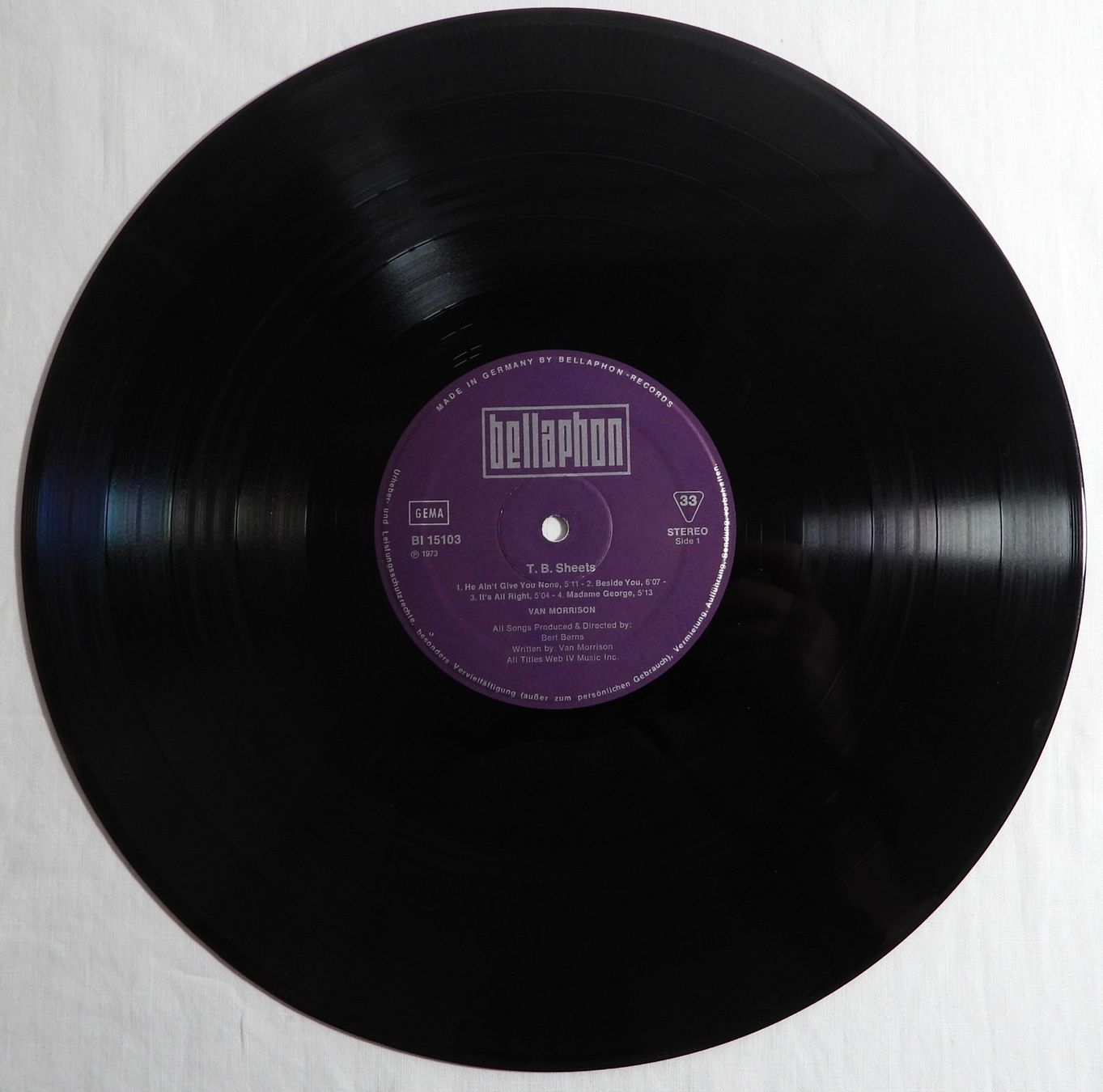 Vinyles: VAN MORRISON T.B.SHEETS LP 1973 – D'occasion à Dübendorf par mar_85sd 2