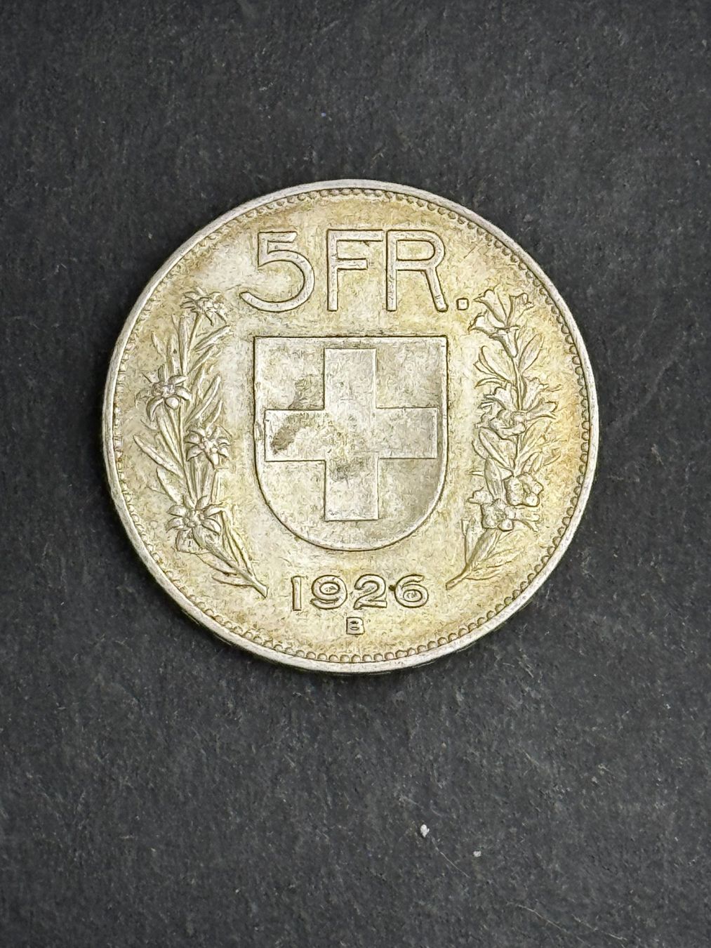 Tutti le monete: 5 Franken 1926 B - Silber – Usato da Oberwil (Dägerlen) venduto da Kurkuma 1