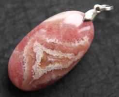 NEU: Top Argentinien Rhodochrosit Anhänger mit Kette