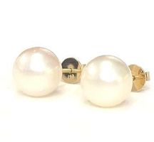 Südsee-Perlohrstecker, weiss, 750 Gelbgold, 8.5-9mm, 1.190,-
