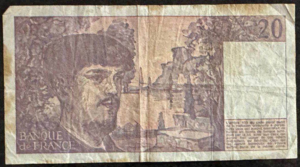 Banconote: 20-Franken-Note Frankreich, Claude Debussy – Usato da Beringen venduto da Mantafisch1 1