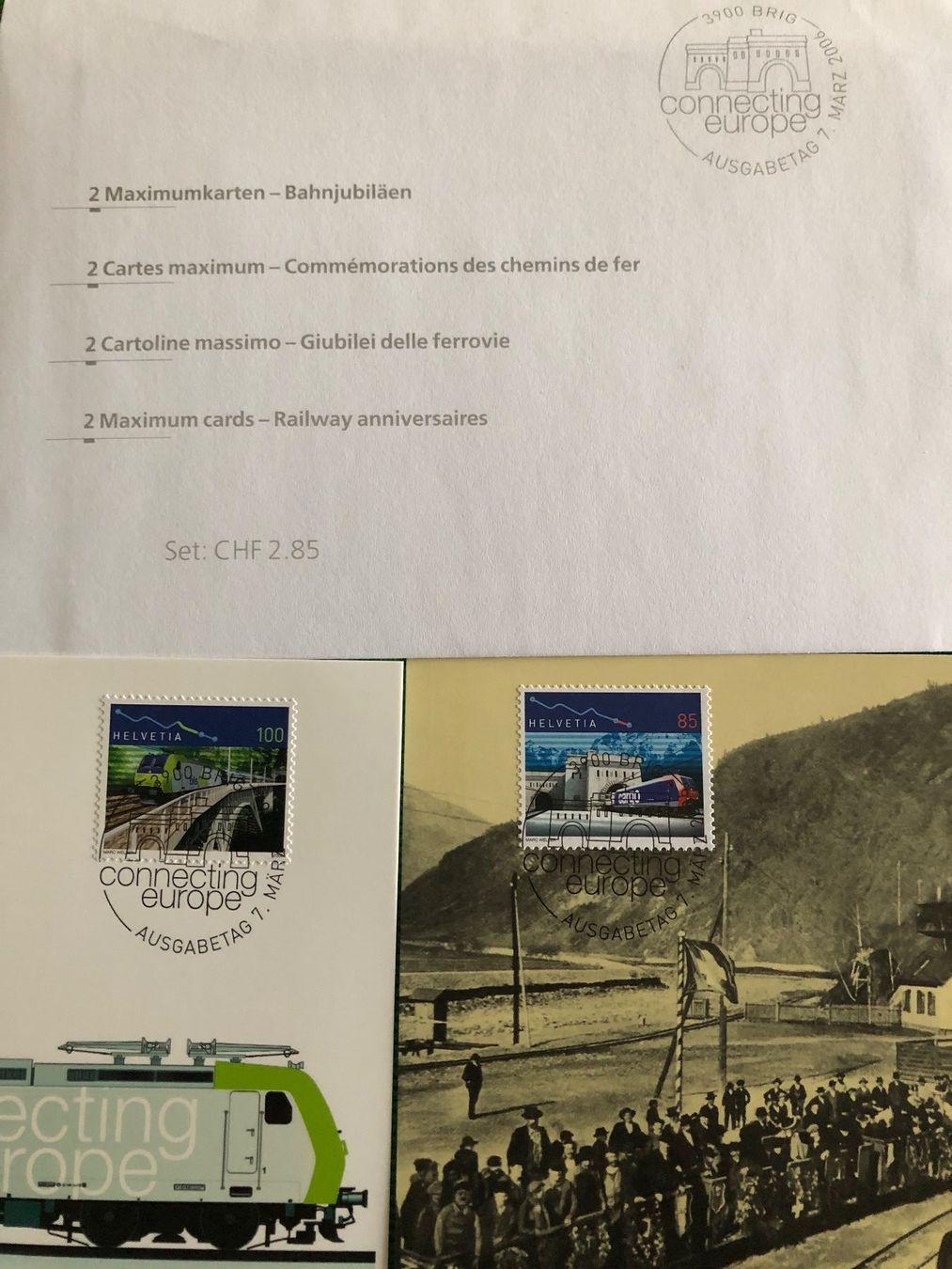 Tutti i francobolli: 2006  Sondermarken  Bahnjubiläen  2 Maximumkarten – Usato da Horw venduto da Luki49 7