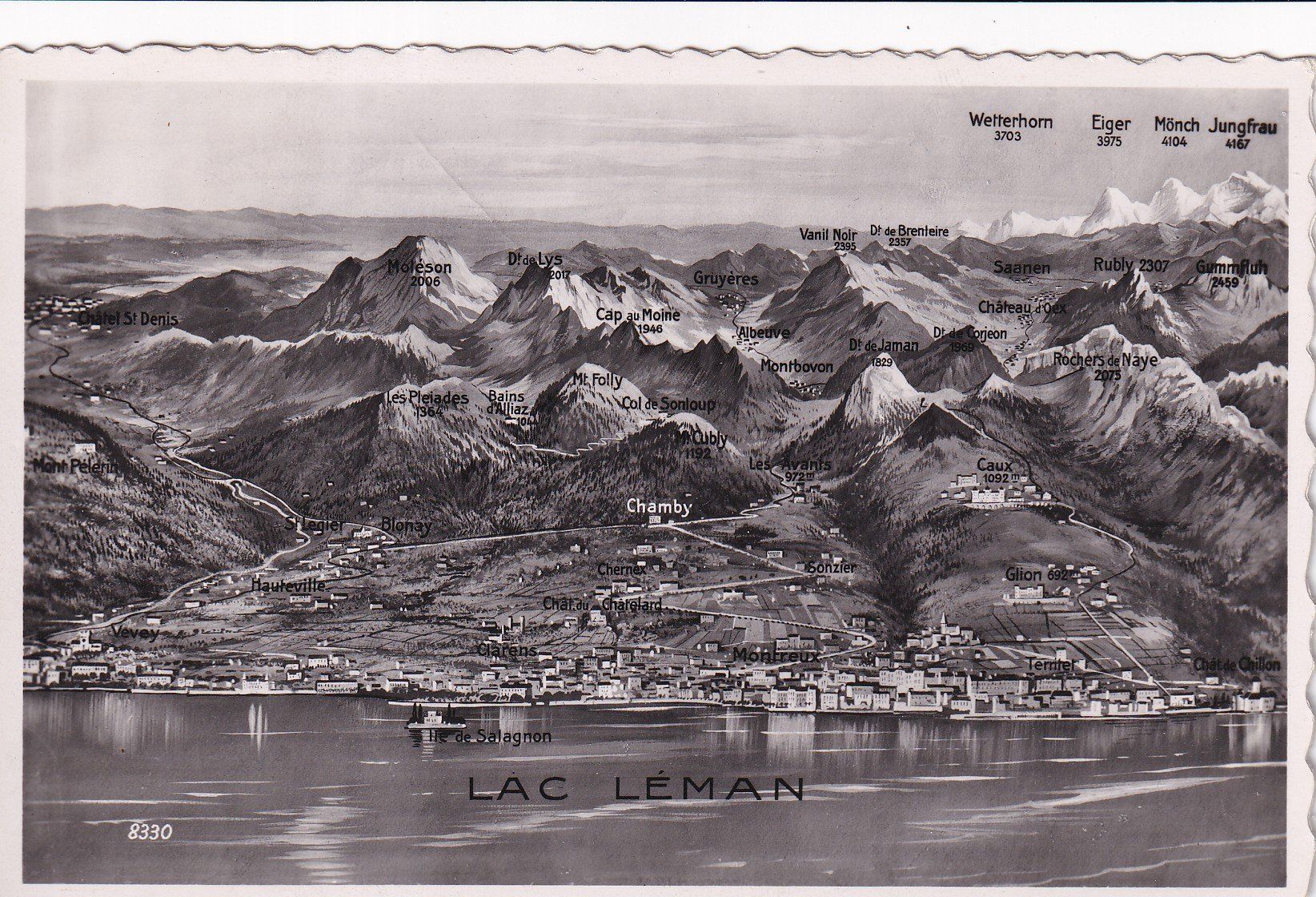 Cartoline postali: Lac léman Ile de Salagnon 1953 – Usato da Cormoret venduto da Pascalll2001
