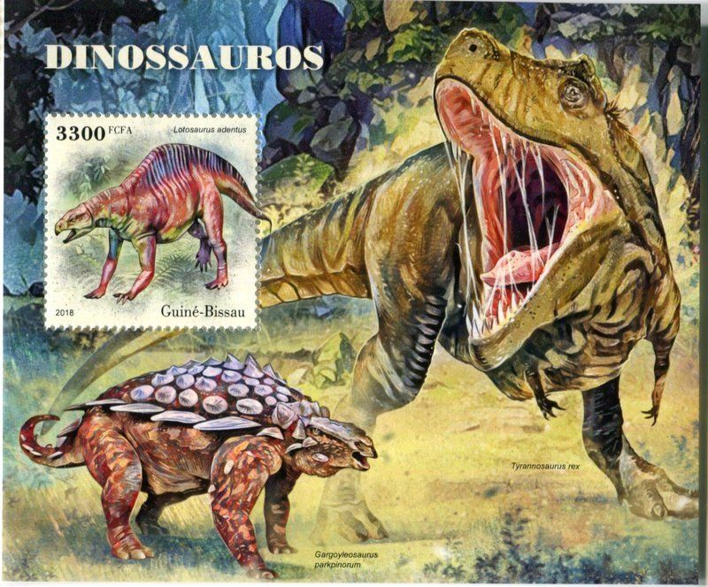 Alle Briefmarken: Block "Dinosaurier". Guinea-Bissau – Neu und originalverpackt aus Basel von Butsch5