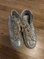 Silberne Diesel Sneakers Gr. 37 High Top Leder