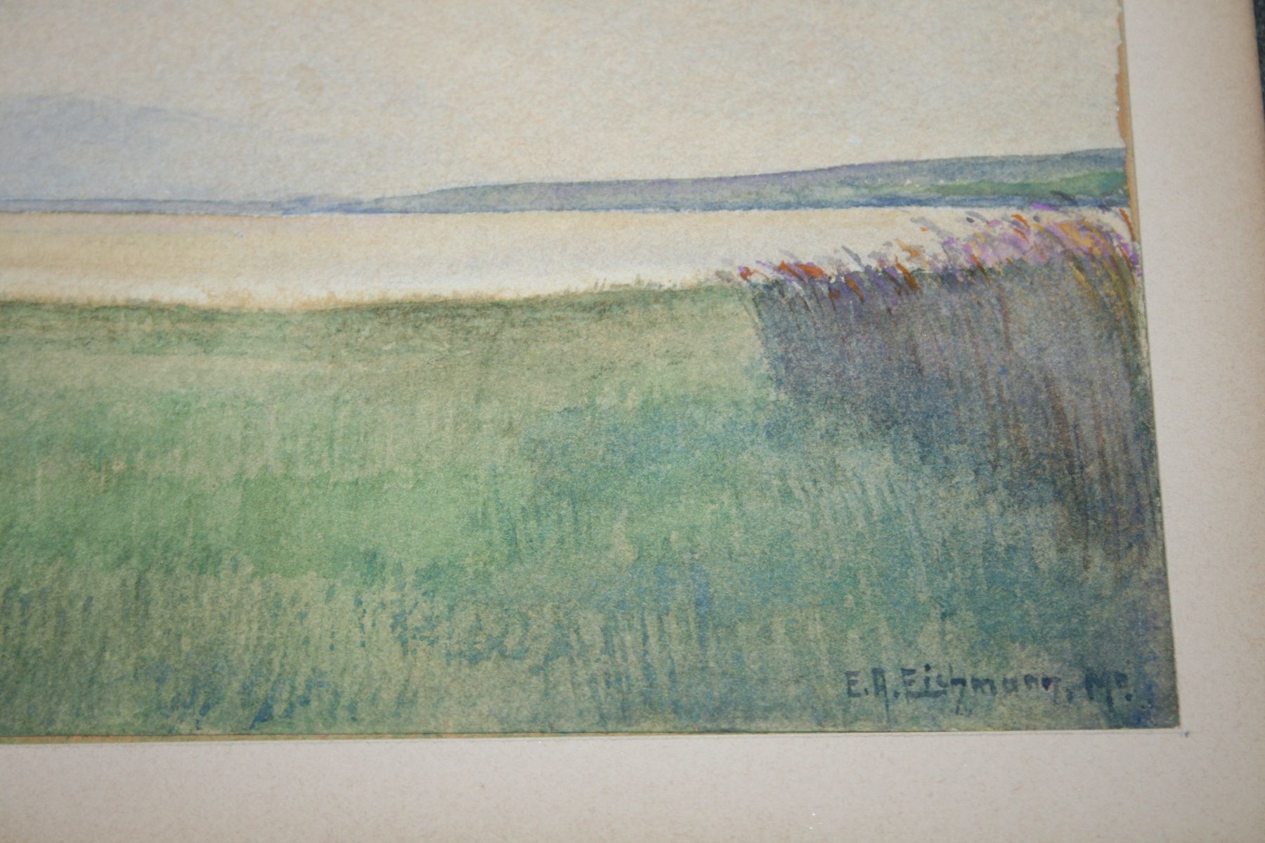 Dipinti: Schweizer Seelandschaft, Aquarell von E. Eichmann, signiert – Usato da Schaffhausen venduto da Kartenprofi 5