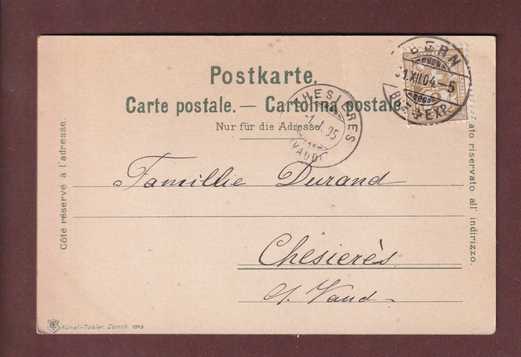 Cartoline postali: BERN - Bundeshaus - 1904 – Usato da Pully venduto da nicecards-shop 1
