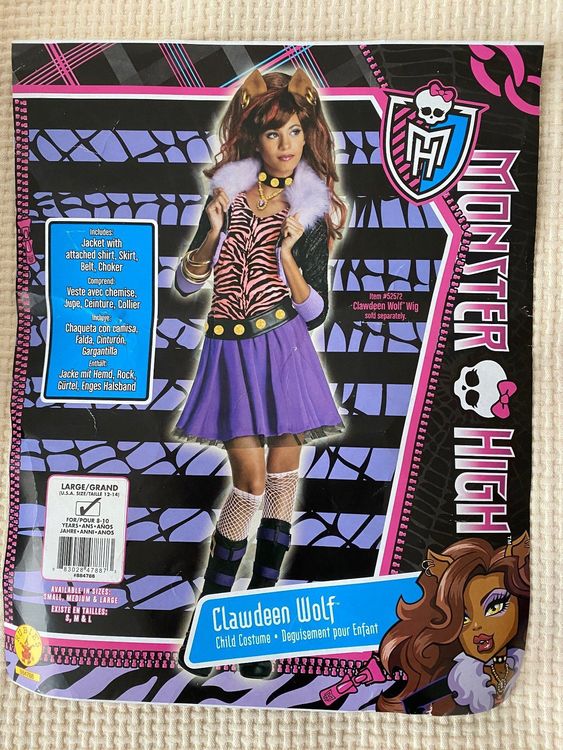 Monster High Clawdeen Wolf Kostüm & Perücke Kaufen auf Ricardo