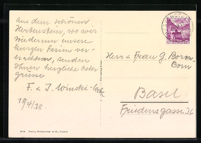 Cartoline postali: Weggis, Parkhotel Hertenstein, Panorama – Usato da Berlin venduto da bartko-reher 1