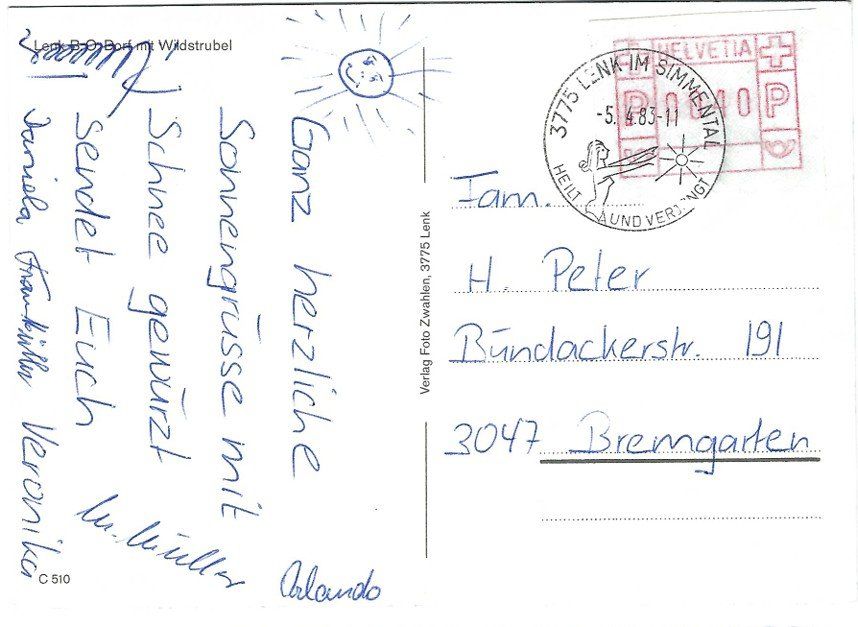 Cartoline postali: AK Lenk im Simmental mit Wildstrubel – Usato da Rheinfelden venduto da wil_m7gh 1