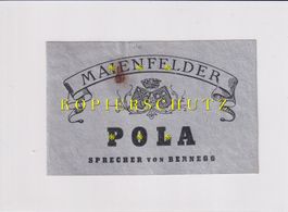 Etikette für Wein - Maienfelder POLA /bd