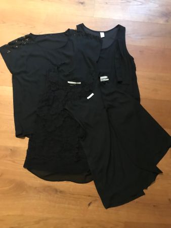 4 Oberteile Gothic mit Tüll Spitze oder Dekoreissverschluss