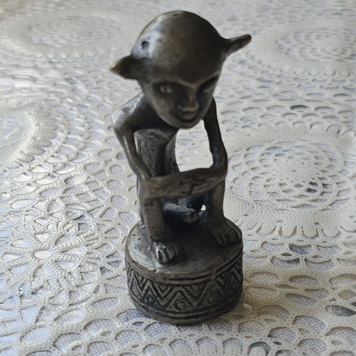 Statuette: „Der Denker“ oder Ahnenfigur interpretiert – Usato da Füllinsdorf venduto da raz_mw2k 8