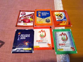 6 X  Panini Sticker Tüten Fussball WM EM