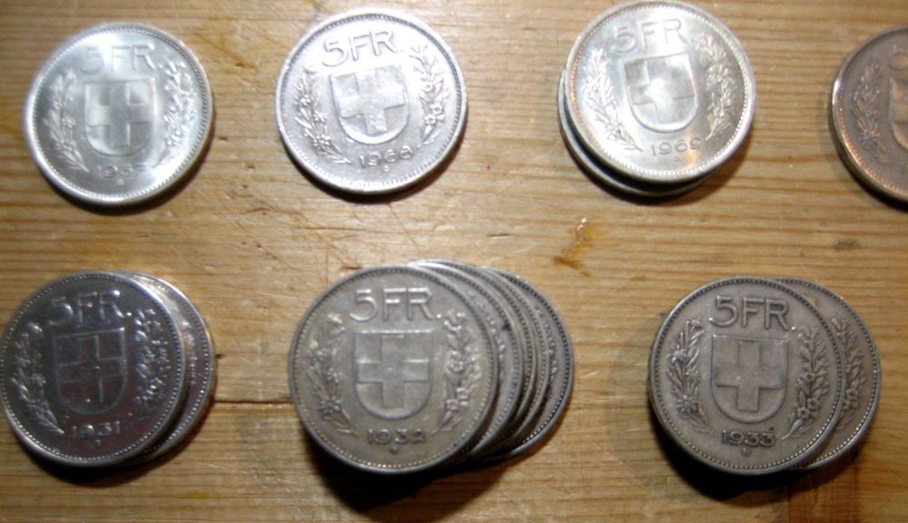 Lot de pièces de monnaie Suisse (72 pièces) (Gebraucht) in Crassier für