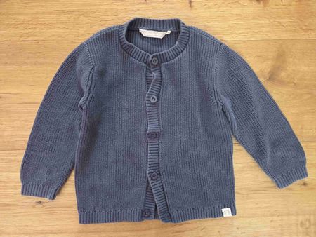 Strickjacke Smile blau Grösse 86/92, Jacke, Jäckli, Mädchen