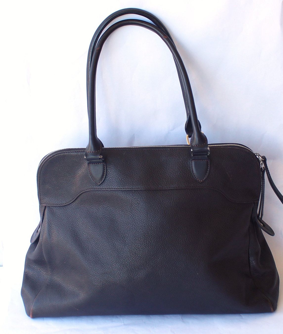 Longchamp Taschen für Damen: Vintage dunkelbraune Longchamp Paris Ledertasche – Gebraucht aus Zürich von Auctionata 1