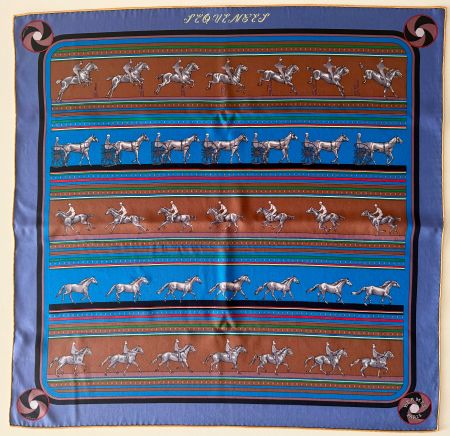 Superbe foulard HERMES-Paris "Séquences" 70x70, Box, 2006