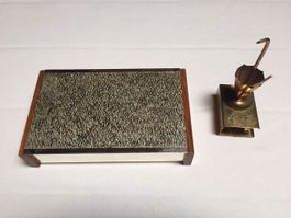 Boite à cigarettes et porte-allumettes