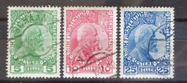 LIECHTENSTEIN 1912: Prince Jean II, la série oblitérée, O