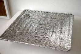TOP Silber Metallic Schale Aperoschale Früchteschale gross